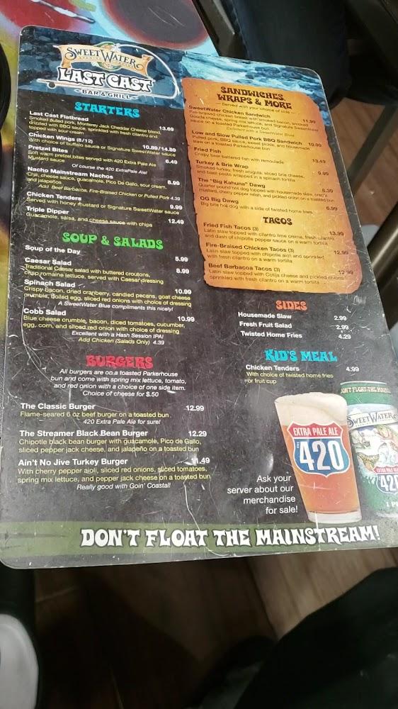 SweetWater Brewing Company Menu image 4